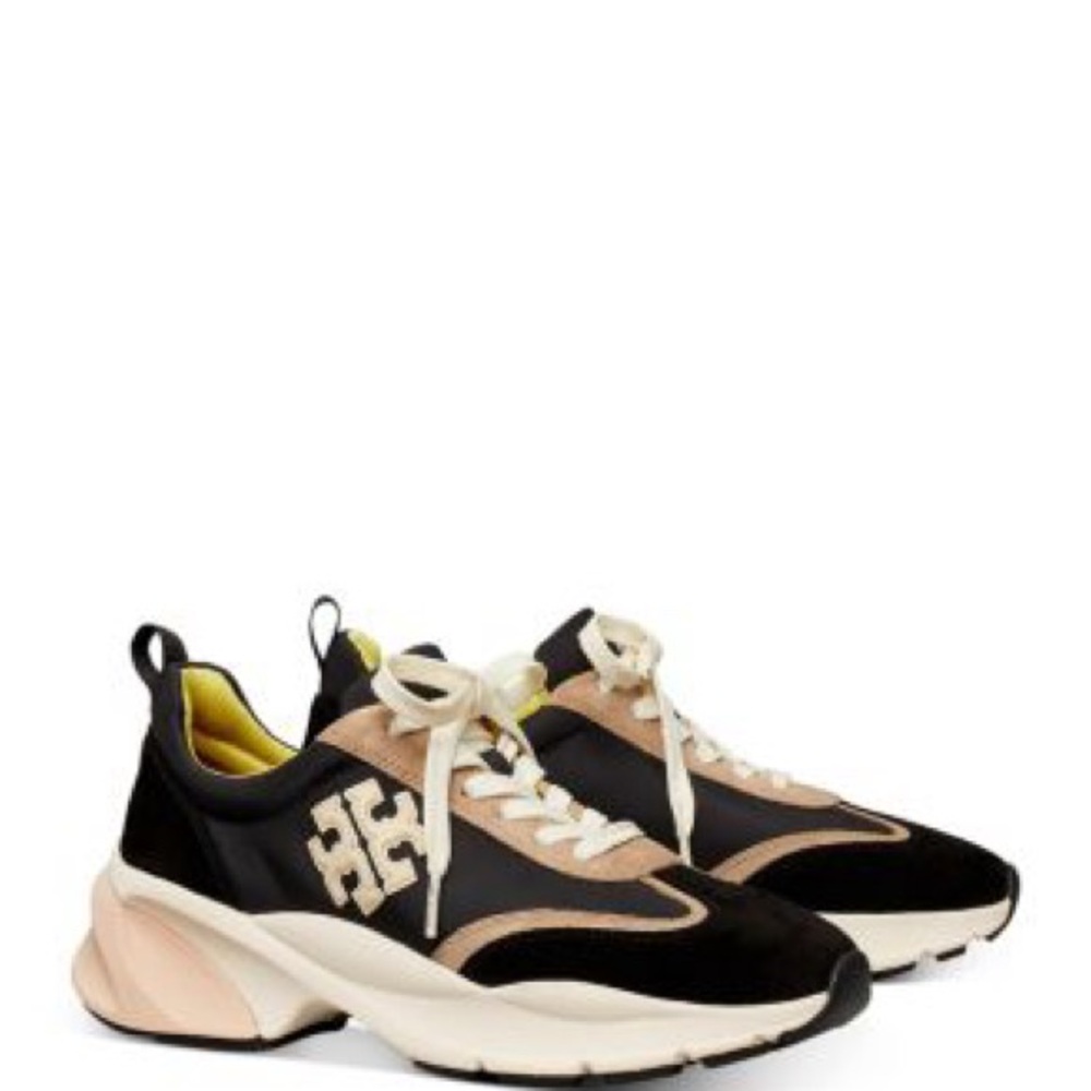 Tory Burch Black and Cream Women's Sneakers - Picture 7 of 8